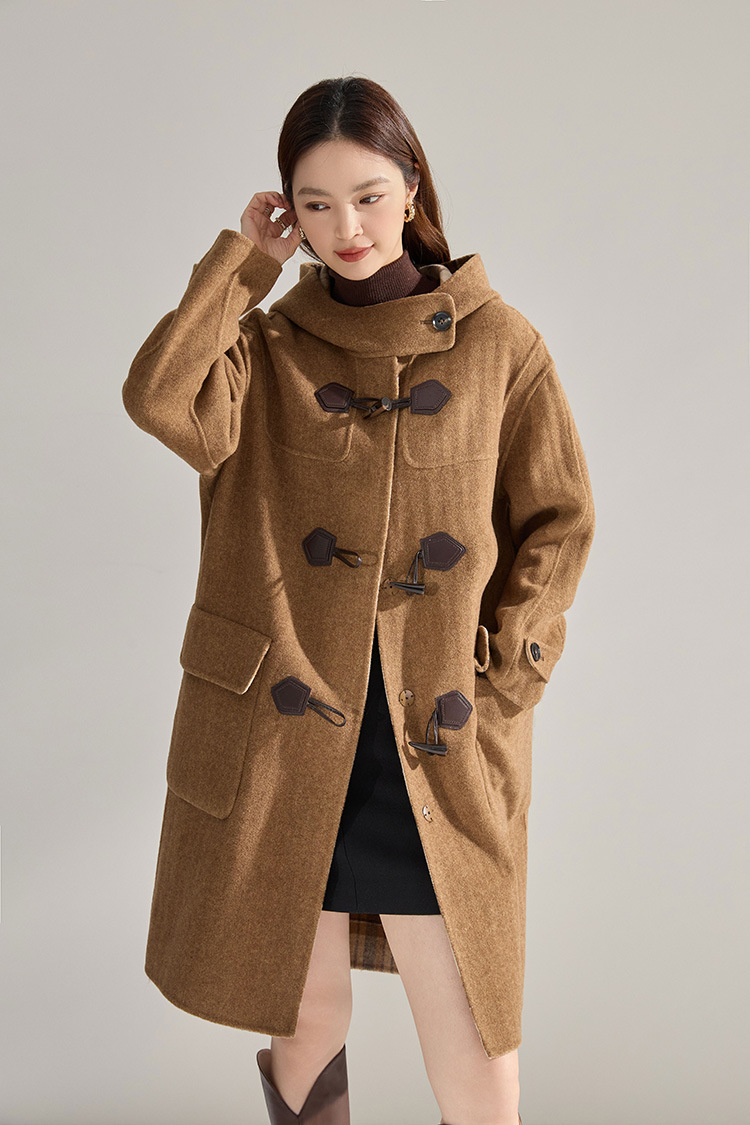 Manteau en laine réversible à motif écossais 15916 Demo 09