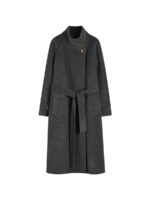 Manteau en laine réversible femmes, mi-long, cintré 15873-03