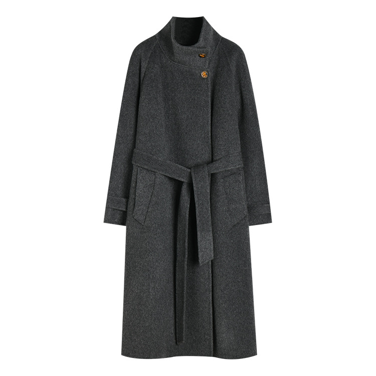Manteau en laine réversible femmes, mi-long, cintré 15873 Demo 09
