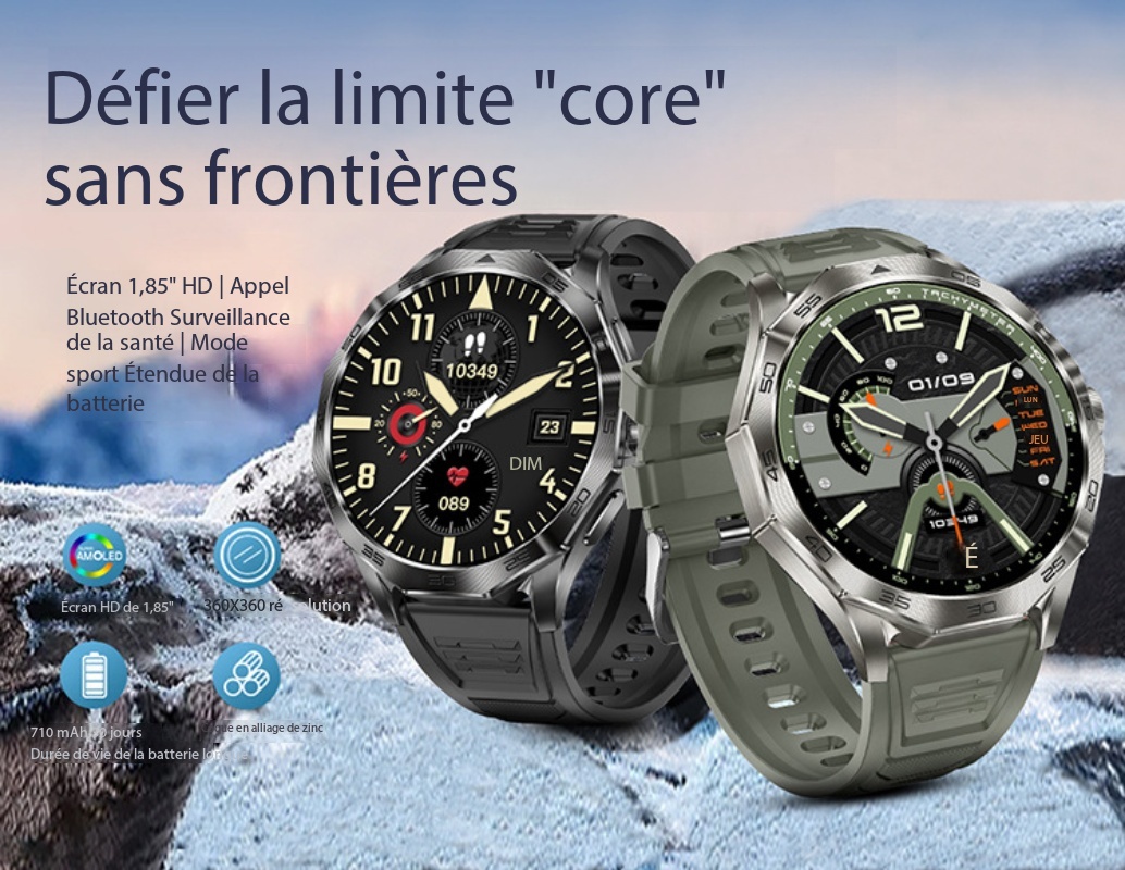 Montre connectée appels Bluetooth, podomètre DA03 dEMO 001