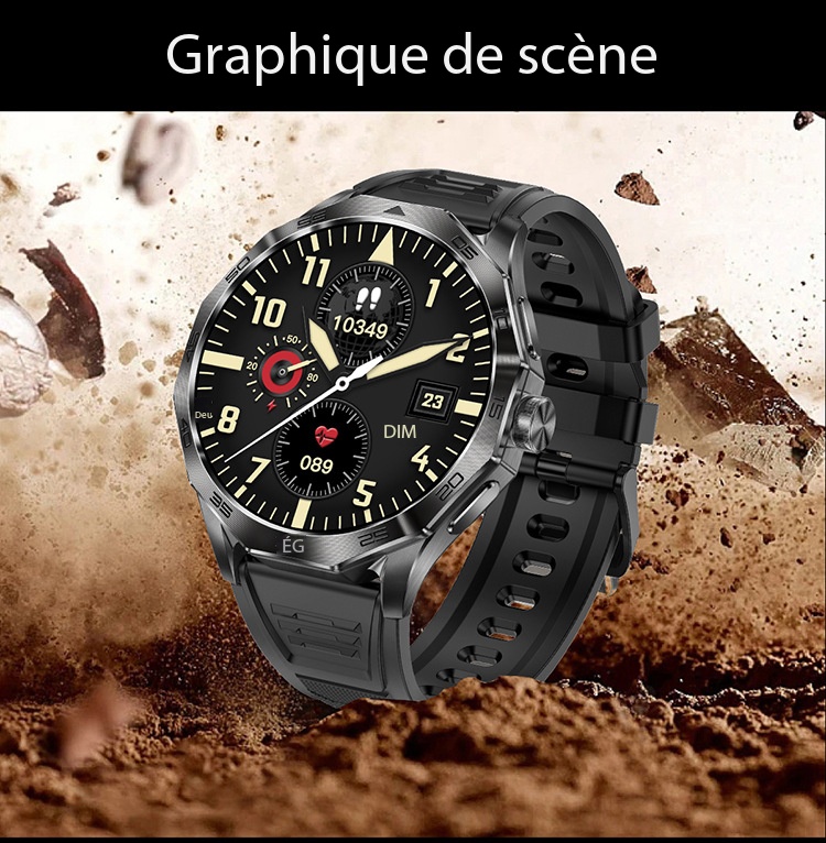 Montre connectée appels Bluetooth, podomètre DA03 dEMO 0012