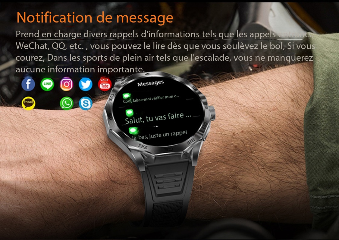 Montre connectée appels Bluetooth, podomètre DA03 dEMO 007