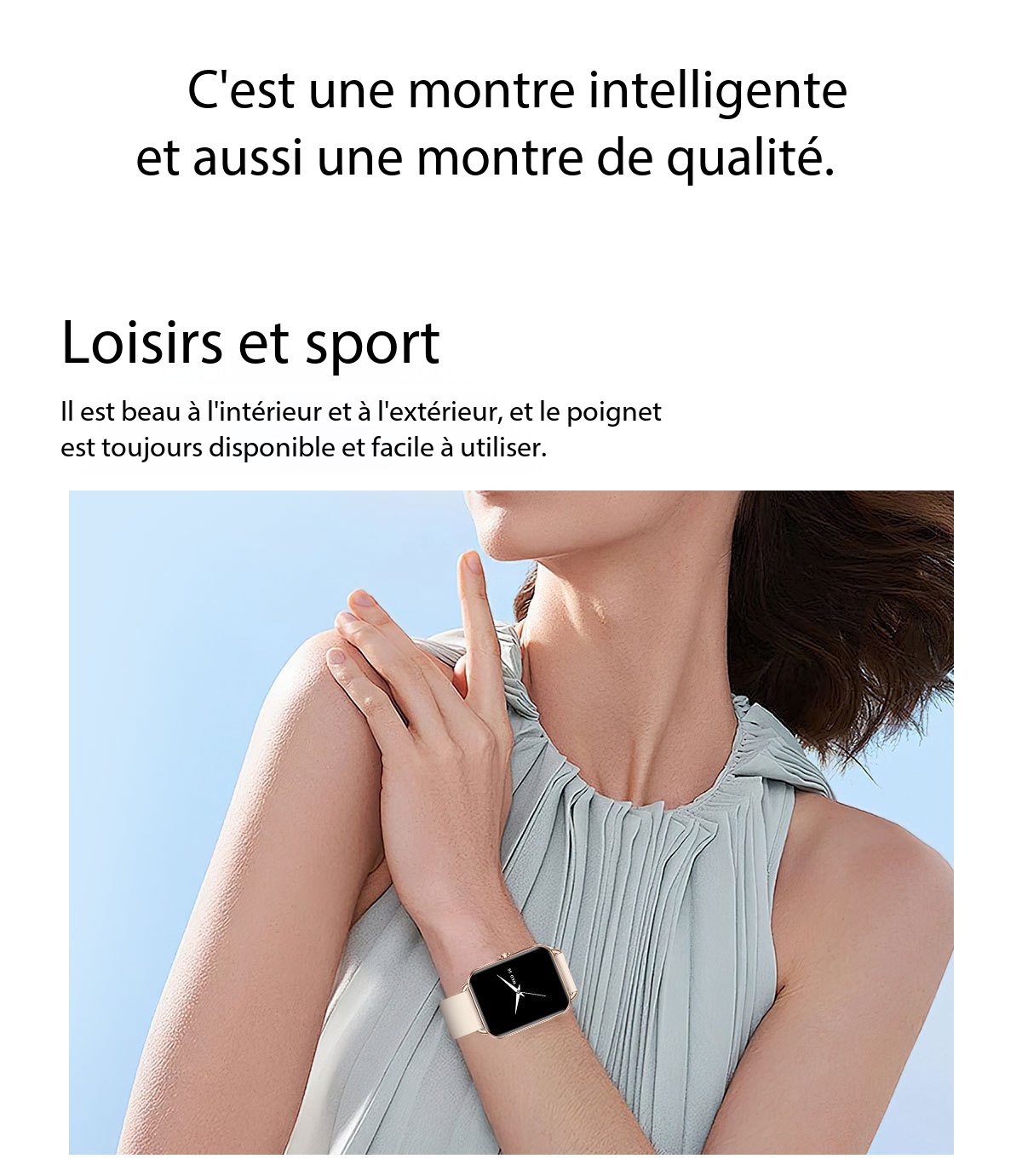 Montre connectée femme appels, écran tactile Da02 Demo 002