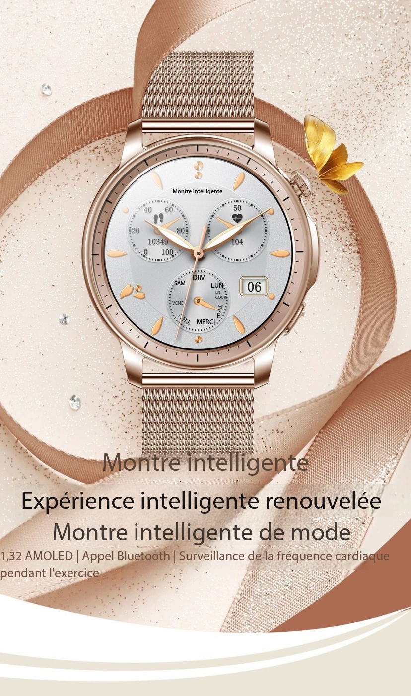 Montre connectée femme fonctions santé, sports...V65 Demo 01