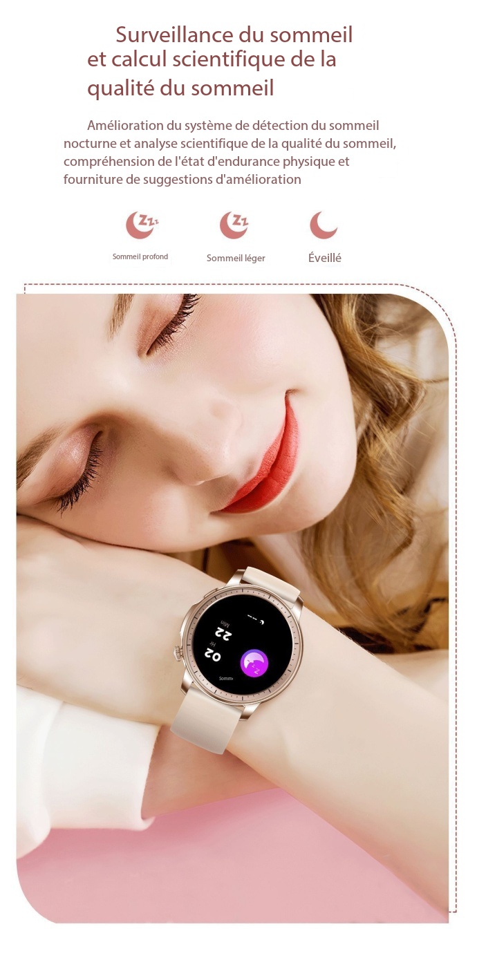 Montre connectée femme fonctions santé, sports...V65 Demo 010