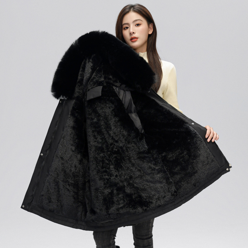 Parka femme, avec fourrure d’hiver doublée polaire 873-qs-07