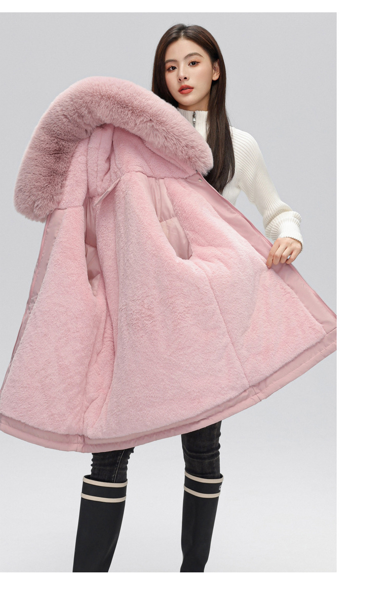 Parka femme, avec fourrure d’hiver doublée polaire 873-qs Demo 013