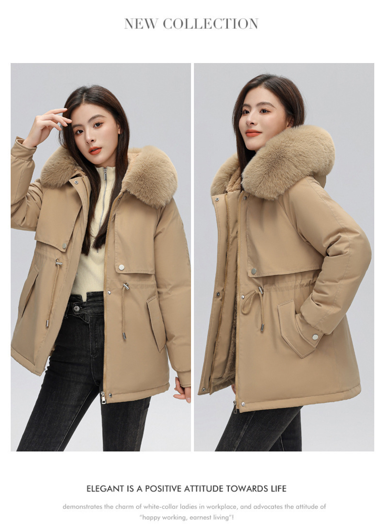 Parka femme, avec fourrure d’hiver doublée polaire 873-qs Demo 017