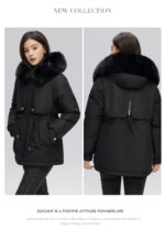 Parka femme, avec fourrure d’hiver doublée polaire 873-qs Demo 022