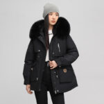 Parka femme, doublé polaire et rembourré pour hiver 890QS-04