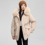 Parka femme, doublé polaire et rembourré pour hiver 890QS-06