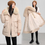Parka femme, doublé polaire et rembourré pour hiver 890QS-07