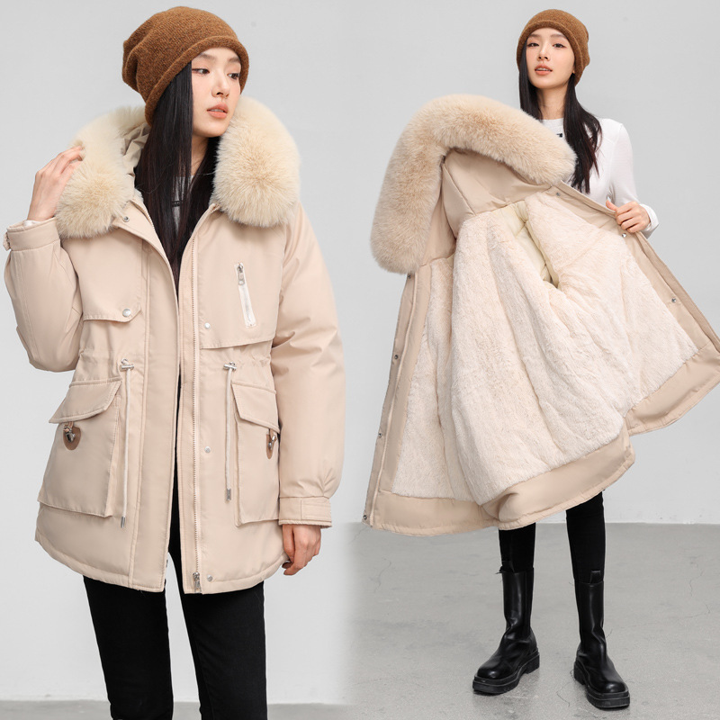 Parka femme, doublé polaire et rembourré pour hiver 890QS-07