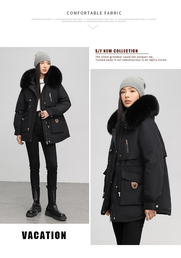 Parka femme, doublé polaire et rembourré pour hiver 890QS Demo 017