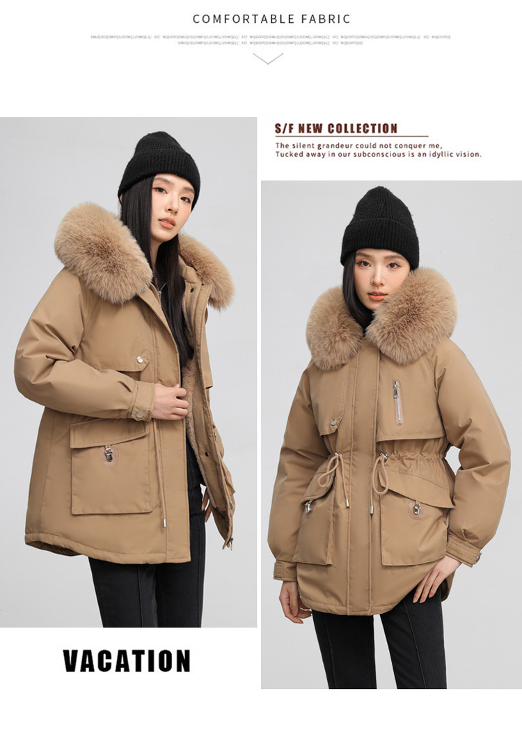 Parka femme, doublé polaire et rembourré pour hiver 890QS Demo 02