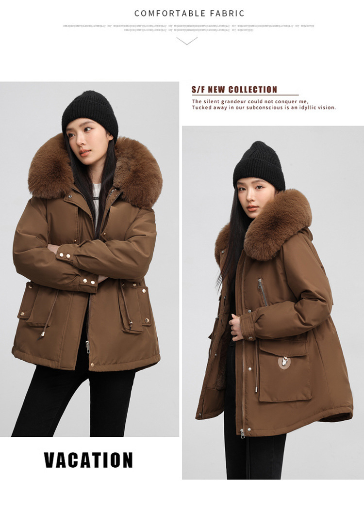 Parka femme, doublé polaire et rembourré pour hiver 890QS Demo 07