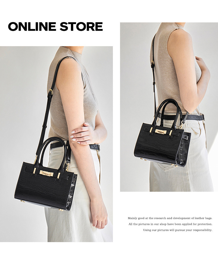 Sac à main en cuir femme, sac de niche polyvalent 3327 Demo 003