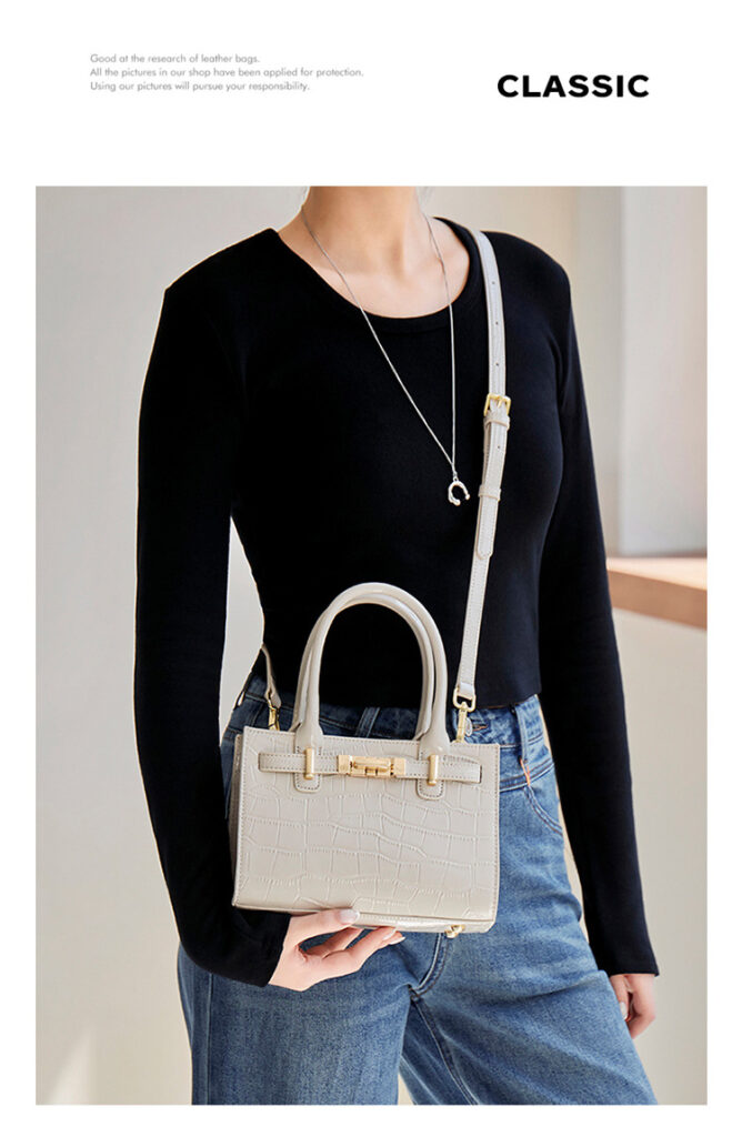 Sac à main en cuir femme, sac de niche polyvalent 3327 Demo 005