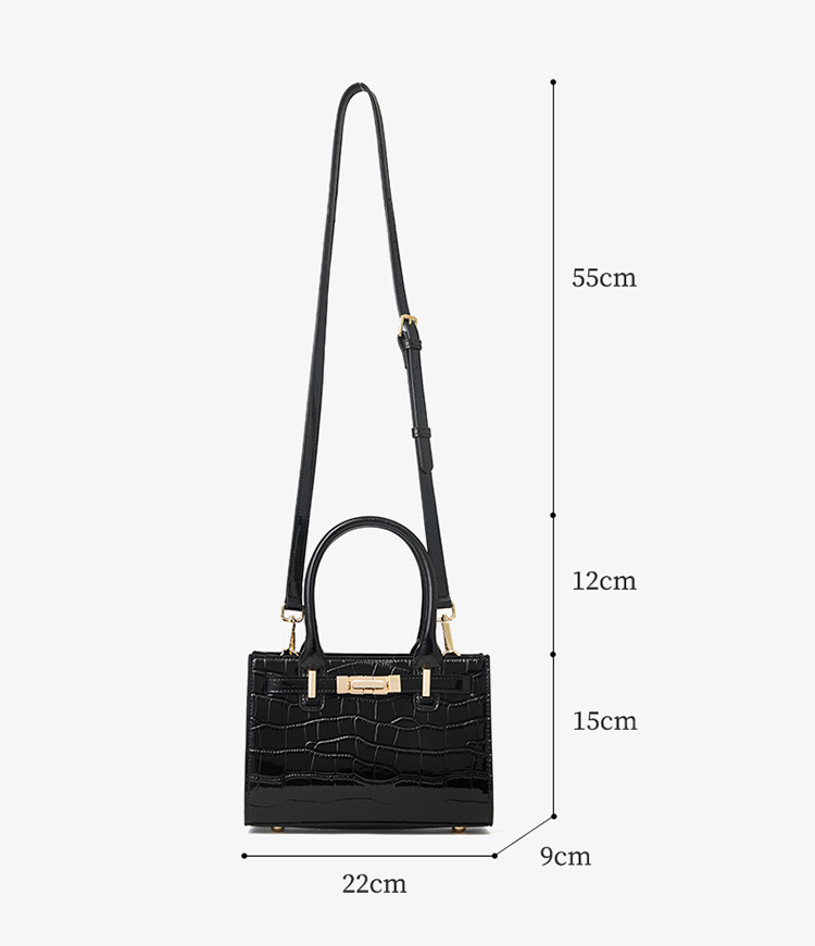 Sac à main en cuir femme, sac de niche polyvalent 3327 Demo 006