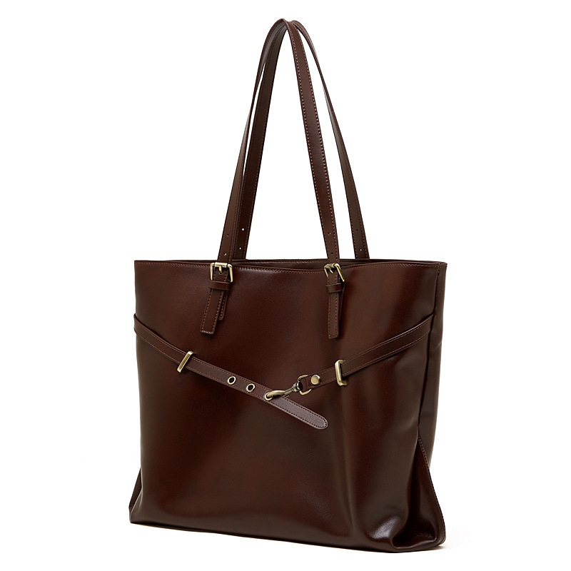 Sac en cuir fourre-tout femme. Sac en cuir tanné 3232-05