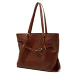 Sac en cuir fourre-tout femme. Sac en cuir tanné 3232-07