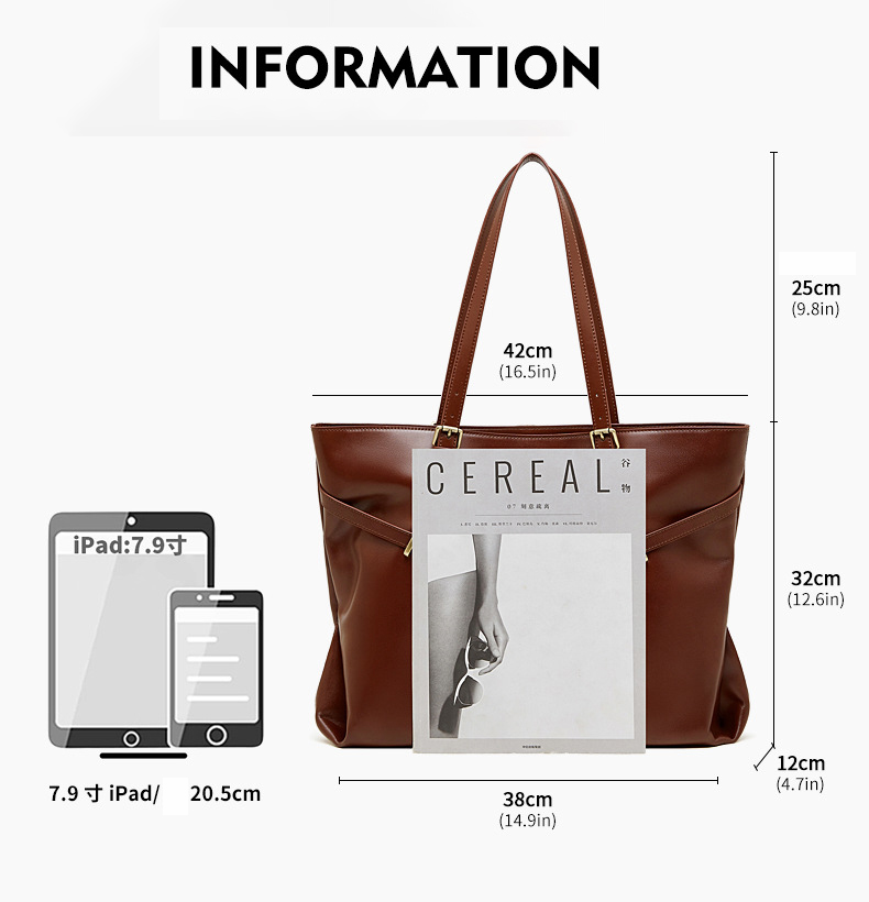 Sac en cuir fourre-tout femme. Sac en cuir tanné 3232 Demo 011