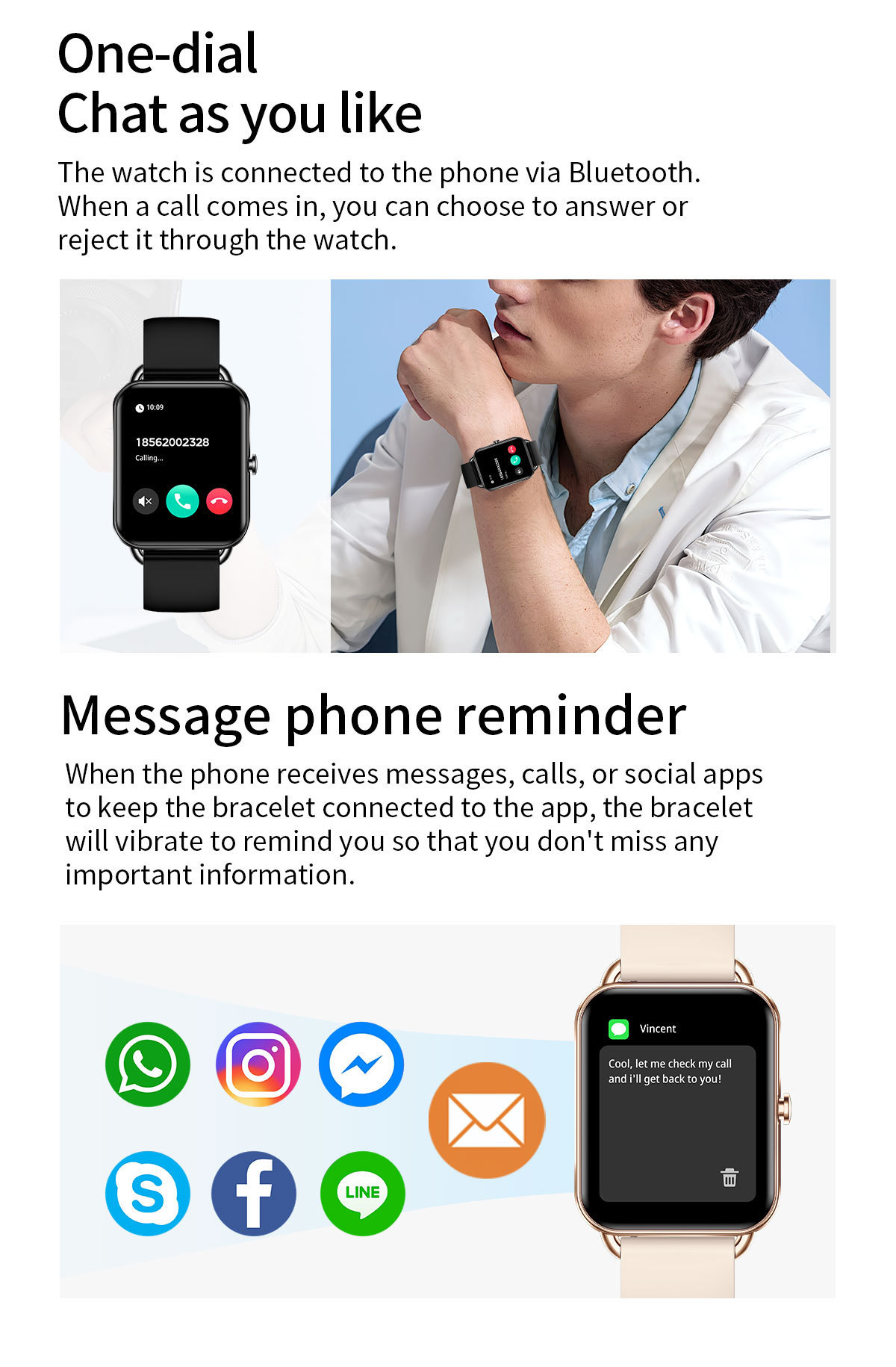 Smart Watch, Bluetooth Calling, Full Touch Screen Da02 Demo 06