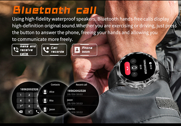 Smart Watch HeartRate Bluetooth Call Voice...DA03 Demo 008