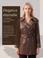 Veste cuir femmes, veste luxe à taille ceinturée Xc26626 Demo 02
