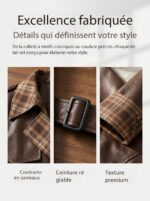 Veste cuir femmes, veste luxe à taille ceinturée Xc26626 Demo 04