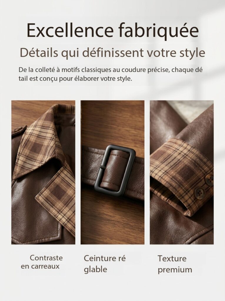 Veste cuir femmes, veste luxe à taille ceinturée Xc26626 Demo 04