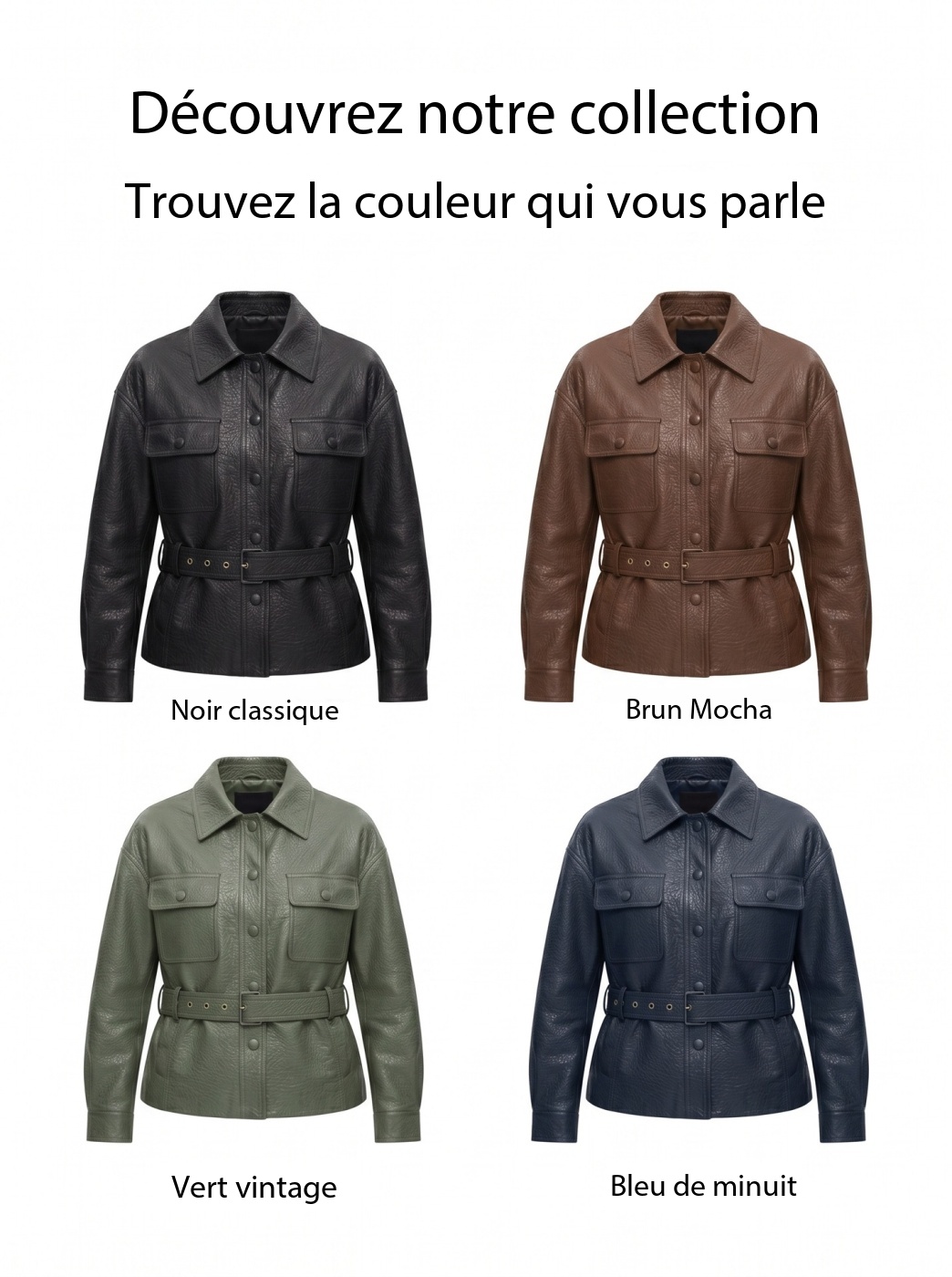 Veste cuir moto femme, style rétro, en cuir végan 2529 dEMO 03