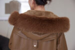 Veste en cuir femme, parka polaire, thermique 25029 Demo 010