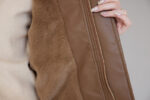 Veste en cuir femme, parka polaire, thermique 25029 Demo 013
