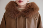 Veste en cuir femme, parka polaire, thermique 25029 Demo 09