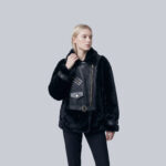 Veste en fourrure femmes, haut de gamme, mi- longue A6869