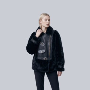 Veste en fourrure femmes, haut de gamme, mi- longue A6869