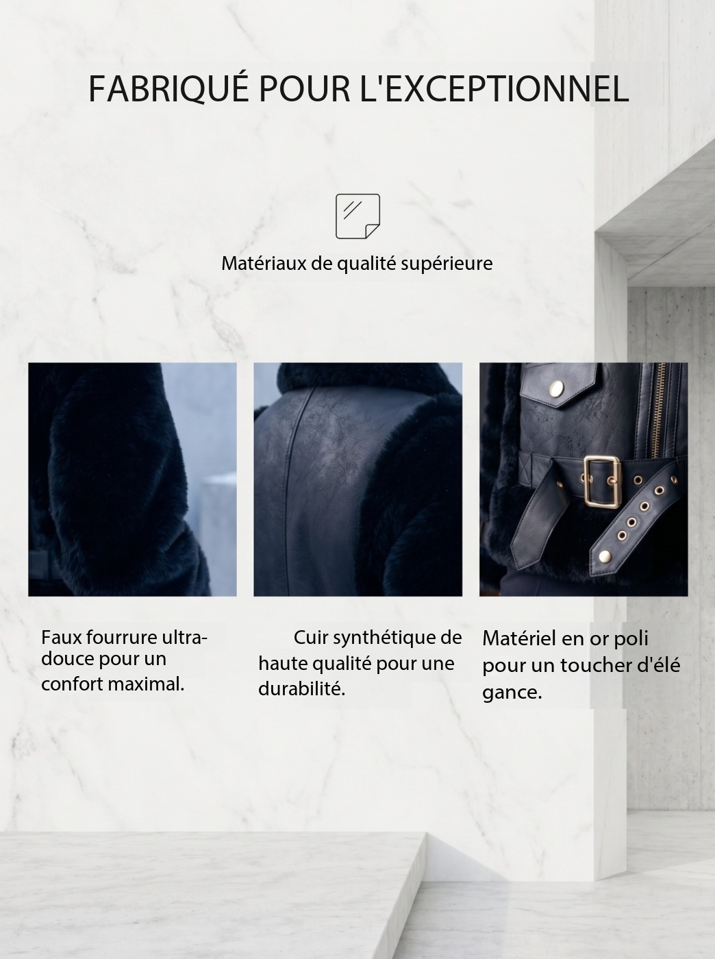 Veste en fourrure femmes, haut de gamme, mi- longue A6869 Demo 01