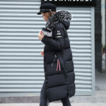 Veste hiver femmes, à long col, épaissie et chaude Brassard05
