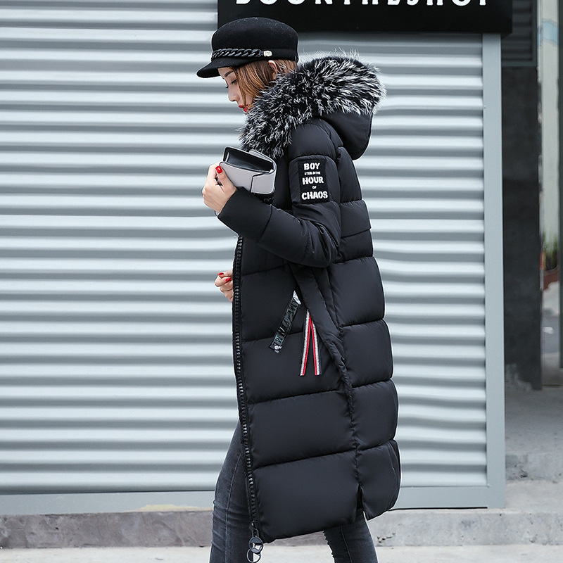 Veste hiver femmes, à long col, épaissie et chaude Brassard07