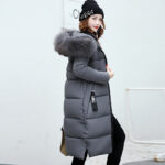 Veste hiver femmes, à long col, épaissie et chaude Brassard08