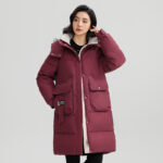 Veste hiver femmes, avec capuche, chaude épaissie 866QC-09