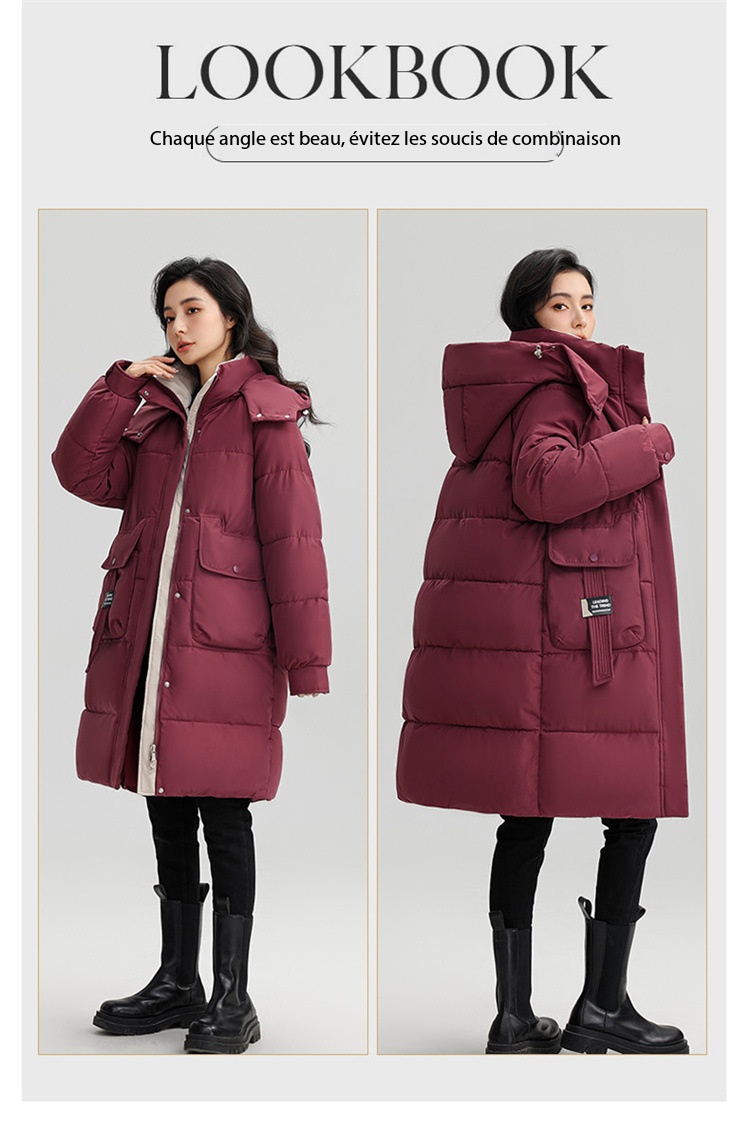 Veste hiver femmes, avec capuche, chaude épaissie 866QC Demo 03