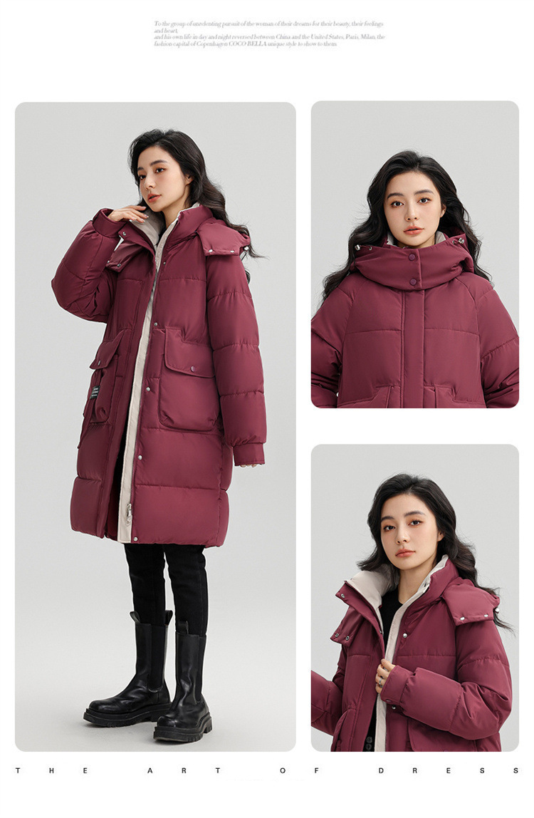 Veste hiver femmes, avec capuche, chaude épaissie 866QC Demo n014