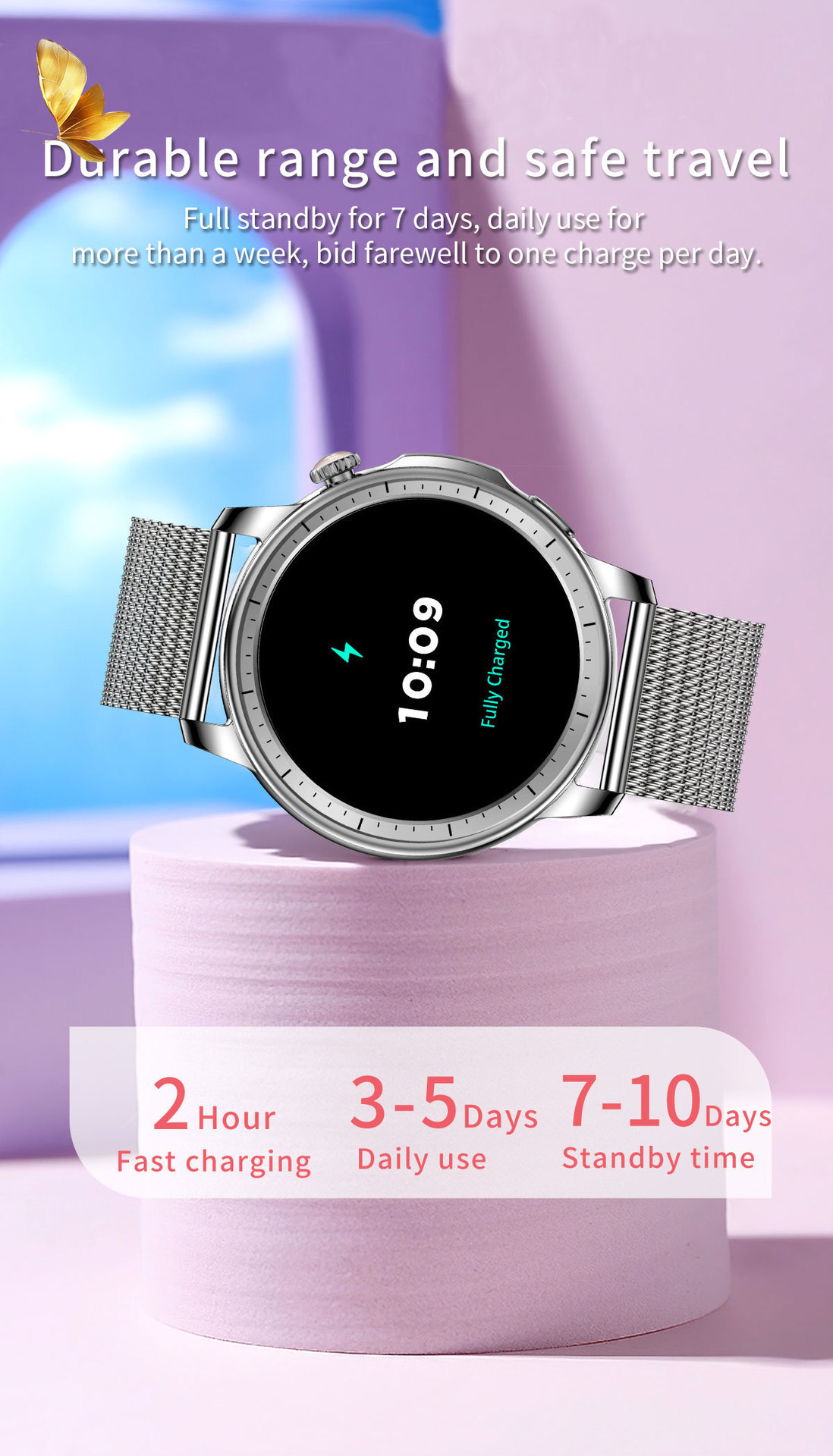 Women's smartwatch health features, sports Demo 0014