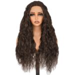 Bio-synthetic fiber lace wig, Wavy, Voluminous hair D- LC 4#2