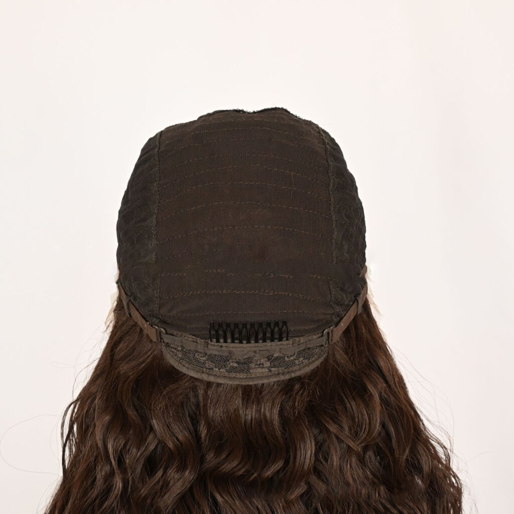 Bio-synthetic fiber lace wig, Wavy, Voluminous hair D- LC 4#2 dEMO 0012