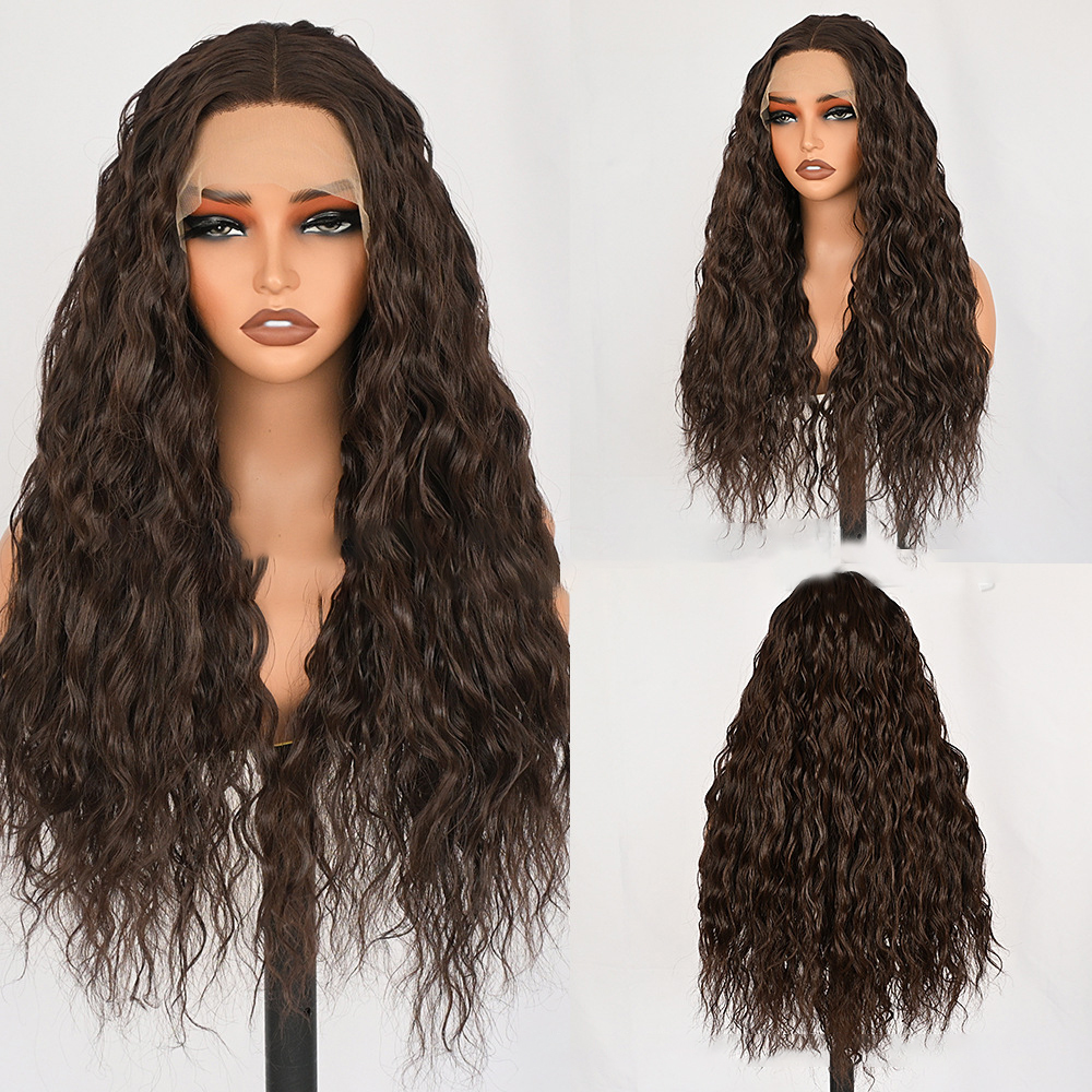 Bio-synthetic fiber lace wig, Wavy, Voluminous hair D- LC 4#2 dEMO 002