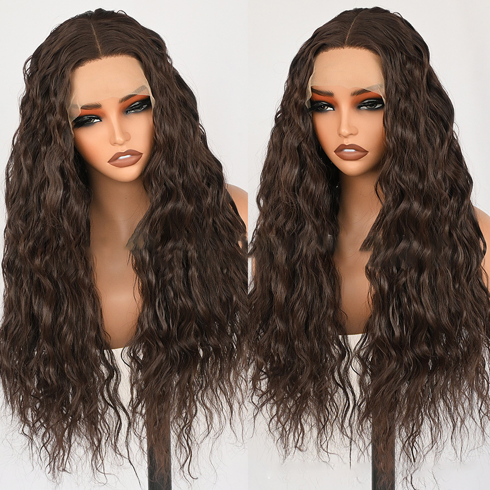Bio-synthetic fiber lace wig, Wavy, Voluminous hair D- LC 4#2 dEMO 003