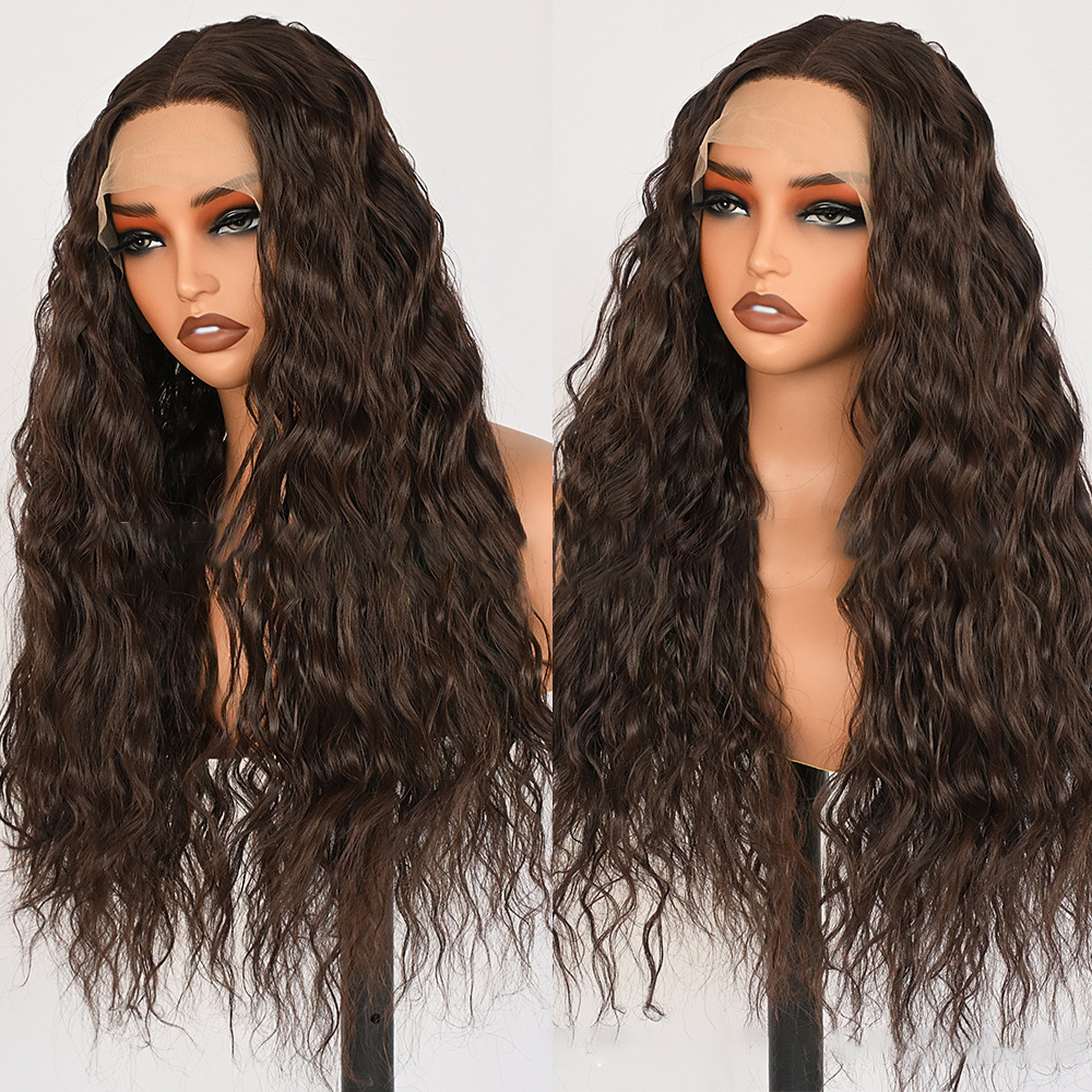 Bio-synthetic fiber lace wig, Wavy, Voluminous hair D- LC 4#2 dEMO 004